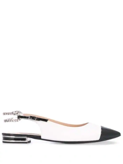 Casadei Kelly Ballerinas In White