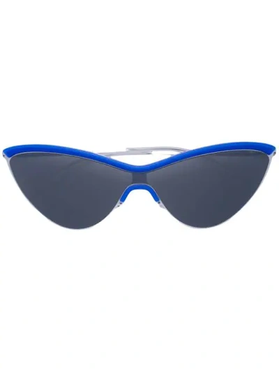 Mykita X Maison Margiela Cat-eye Sunglasses In Blue