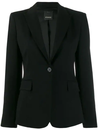 Pinko Single-breasted Blazer In Black