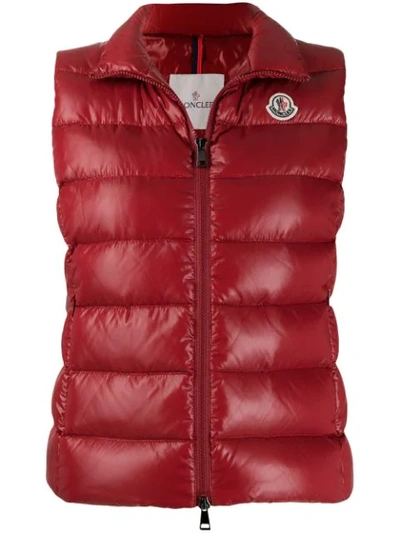 Moncler Padded Gilet In 46d Red