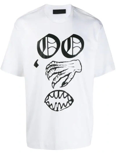 Diesel Black Gold Graphic Print T-shirt In White