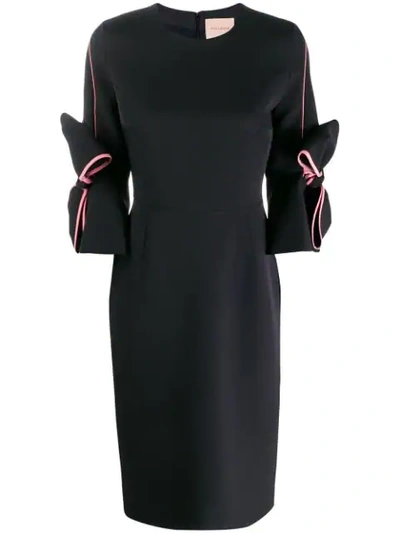 Roksanda Bow Trim Dress In Black