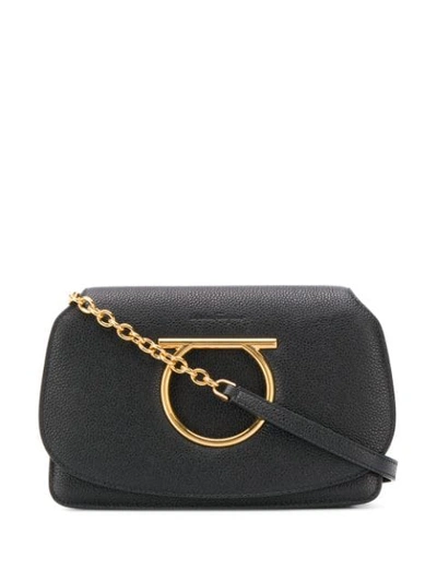 Ferragamo Salvatore  Gancini Handbag - Black