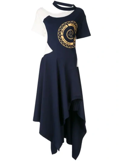 Monse Asymmetric T-shirt Dress In Blue
