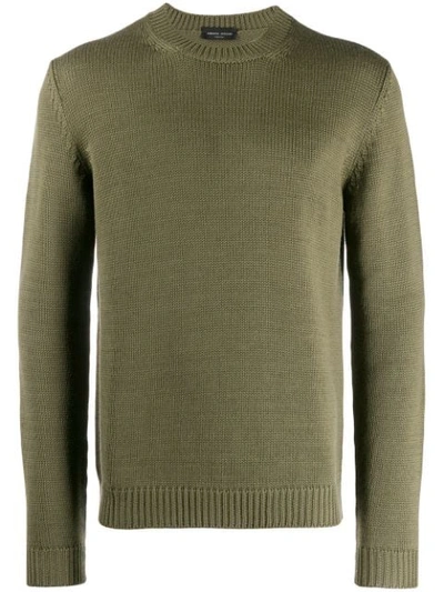 Roberto Collina Crew Neck Sweater In Green