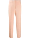 Msgm Cropped Trousers In Neutrals