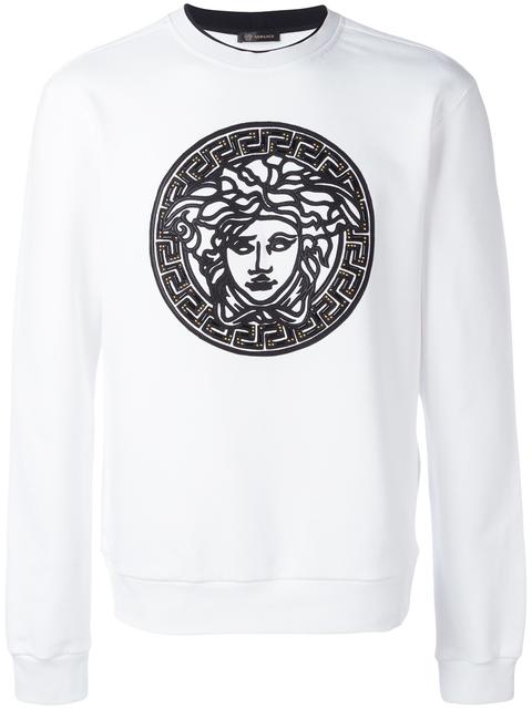 Versace Embroidered Medusa Sweatshirt | ModeSens