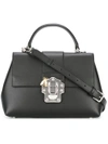 Dolce & Gabbana Lucia Leather Shoulder Bag In Neronero