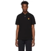 Ami Alexandre Mattiussi + The Smiley Company Logo-appliquéd Cotton-pique Polo Shirt In 001 Black