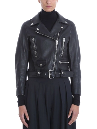 Acne Studios Mock Leather Jacket In Black Leather
