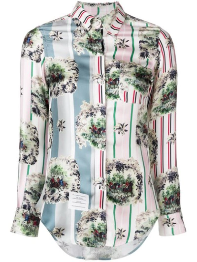 Thom Browne Fun Mix Hunting Print Shirt In Pink