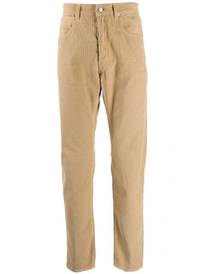 Golden Goose Straight-leg Corduroy Trousers In Brown
