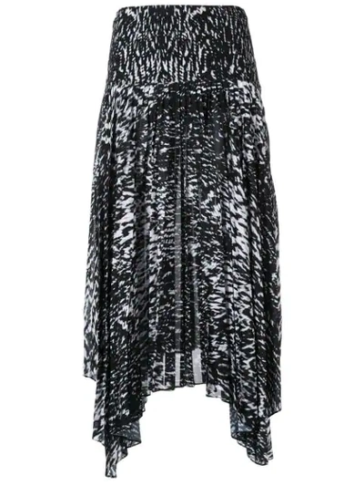 Camilla And Marc Dali Print Sunray Skirt In Black