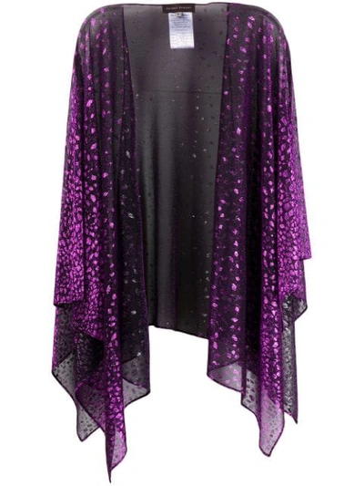 Talbot Runhof Hint Poncho Jacket In Purple