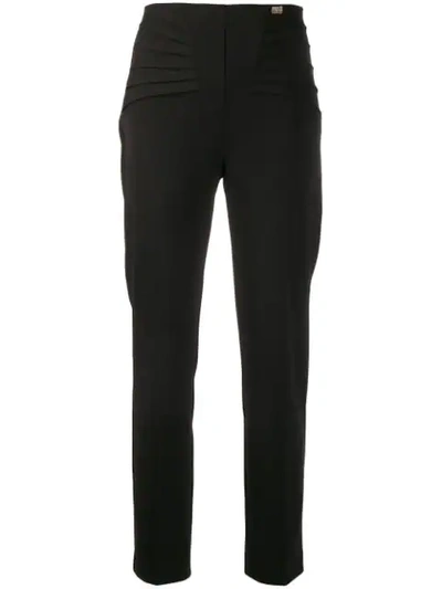 Cavalli Class High-waisted Trousers In Black