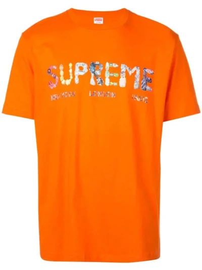 Supreme Logo T-shirt In Orange