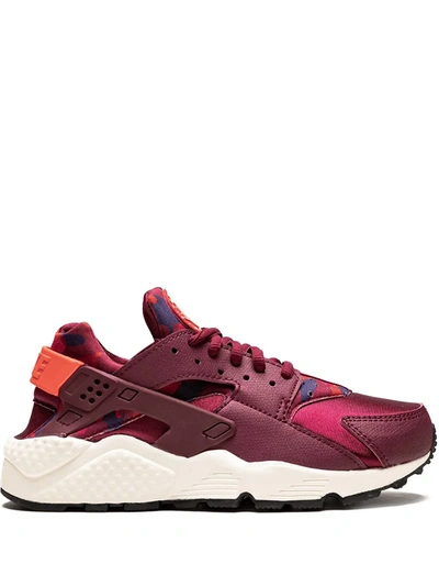 Nike Air Huarache Run Print Sneakers In Red