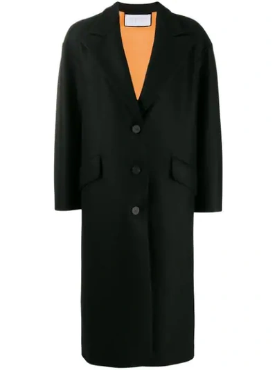 Harris Wharf London Single Breasted Coat In Black