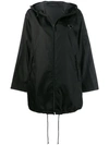 Prada Technical Waterproof Parka In F0002 Black