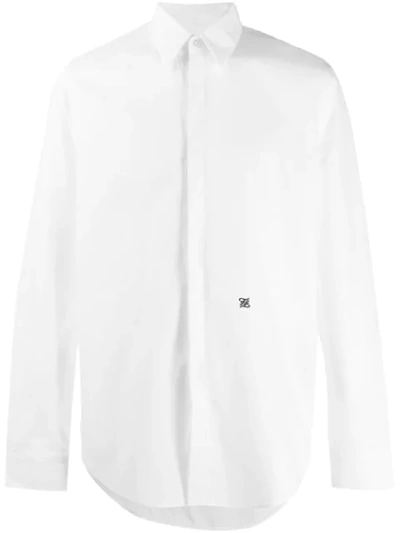 Fendi Long-sleeve Buttoned Shirt In White