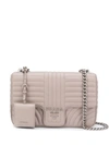 Prada Diagramme Shoulder Bag In Grey