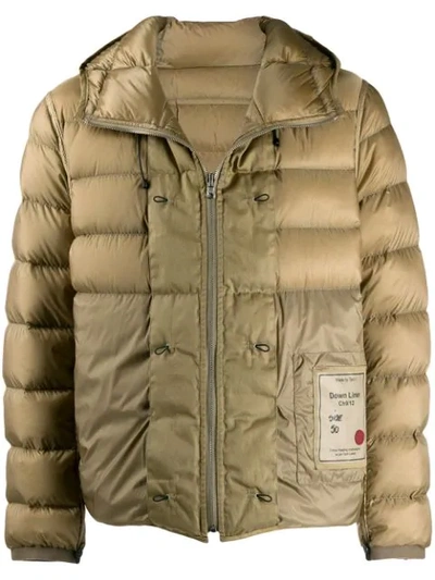 Ten C Padded Jacket In Neutrals