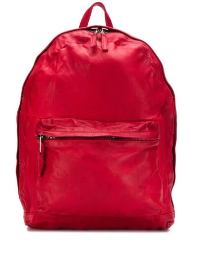 Giorgio Brato Medium Wrinkled-effect Backpack In Red