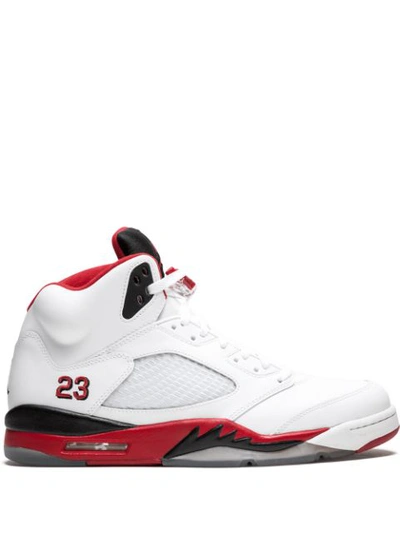 Jordan Air  5 Retro Sneakers In White