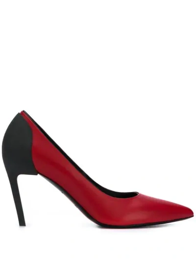 Diesel Contrast Stiletto Pumps In Red