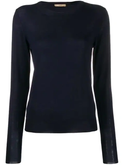 Nuur Long Sleeved Pullover In Blue