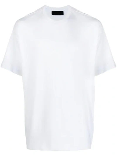 Diesel Black Gold Ribbed Round Neck T-shirt In White