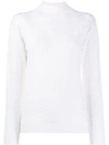 Blumarine Mock Neck Pullover In White