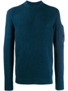 C.p. Company Ribbed Shoulders Jumper In Blue