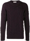 Etro Cable Knit Jumper In Purple