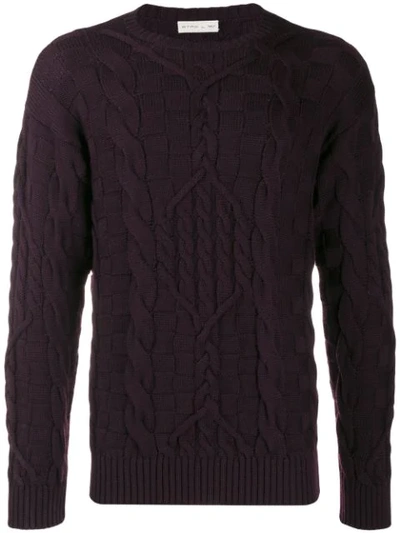 Etro Cable Knit Jumper In Purple