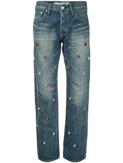 Tu Es Mon Tresor Jeans Mit Nieten In Blue