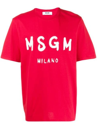 Msgm T-shirt Mit Logo - Rot In Red