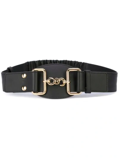 Rochas Elasticated Strap Belt In Black