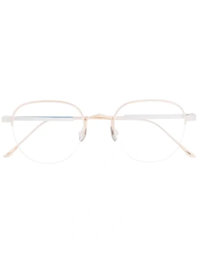 Cartier Oval Frame Glasses In Silver