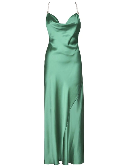 Alessandra Rich Shiny Effect Sleeveless Dress In Green