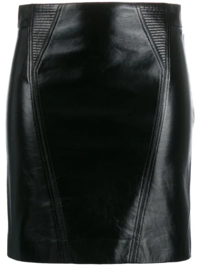 Givenchy Leather Mini Skirt In Black