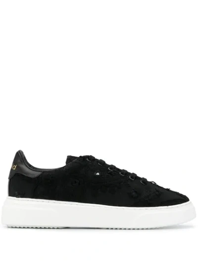 By Walid Two Tone Low Top Sneakers In Black