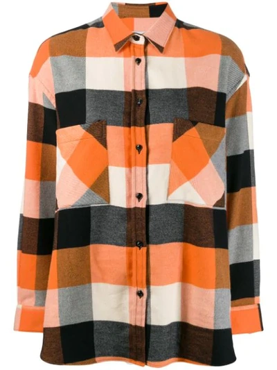 Woolrich Plaid Shirt In Orange