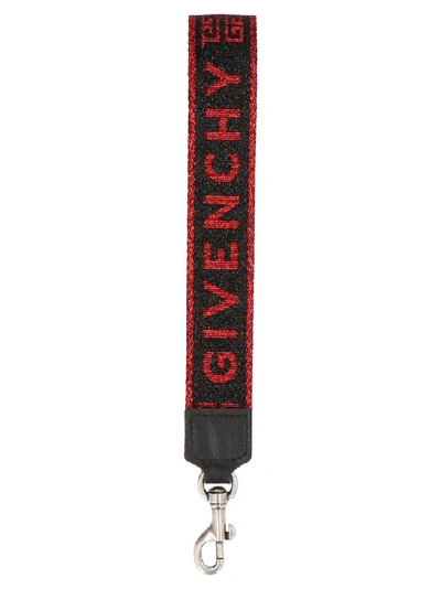 Givenchy Logo Embroidered Tag Keyring In Multi