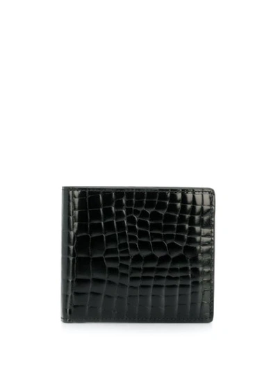 Maison Margiela Textured Leather Wallet In Black