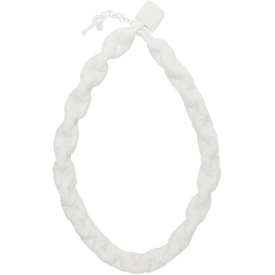 Mm6 Maison Margiela White Chain Necklace In 100 White