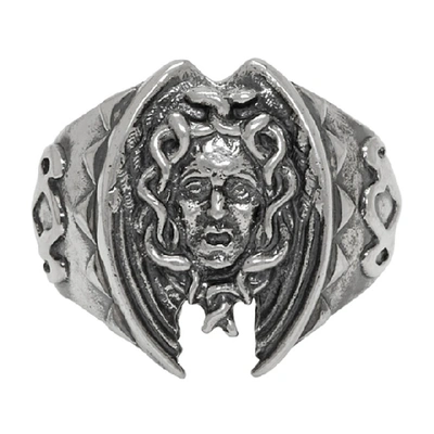 Yohji Yamamoto Silver Medusa Ring In Sil 950