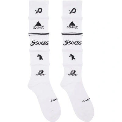【doublet】19AW 5LAYERED SOCKS Doublet White 5-layered Socks | ModeSens