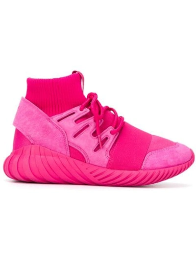 Adidas Originals Tubular Doom Primeknit Trainers In Pink