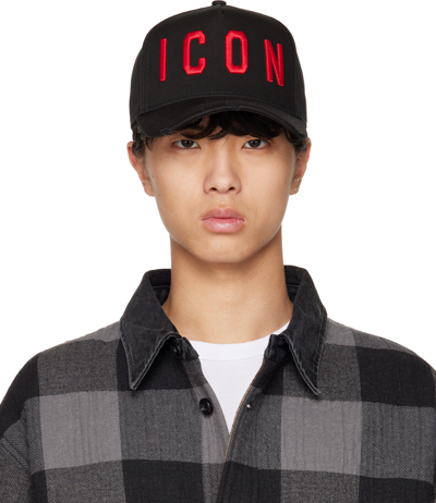 Dsquared2 Be Icon Black Red Baseball Cap